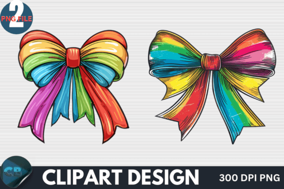 Download Colorful Rainbow Bow Clipart PNG - Premium Resources