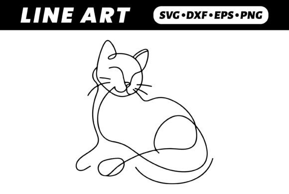 Download One-Line Cat Drawing: Simple Line Art - Premium Bundle