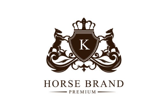 Download Horse Heraldry Emblem Modern Line Logo - Modern Collection