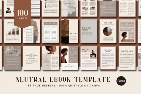 Download EBOOK Neutral Tones CANVA TEMPLATE - Neutral tones Collection
