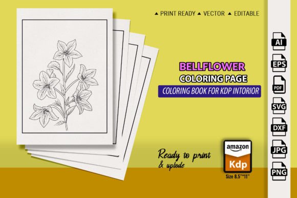 Download Bellflower Drawing Easy Sketch, Line Art - Premium Resources